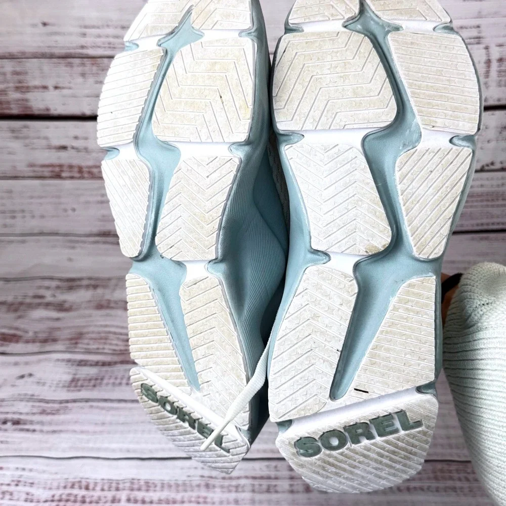 Sorel Kinetic Impact Lace Sneakers Sea Salt Sage Green NL4700-125 Womens 7.5 - Picture 5 of 8